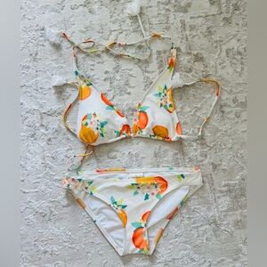 Kate Spade Oranges Print Swim Bikini Small